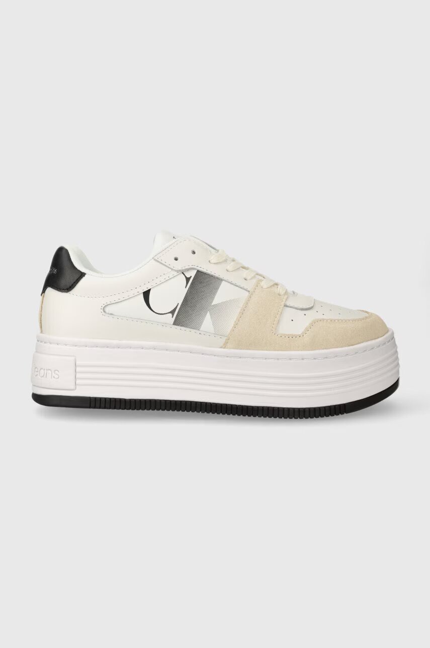 Calvin Klein Jeans Маратонки BOLD FLATF LOW LACE MIX NBS SAT