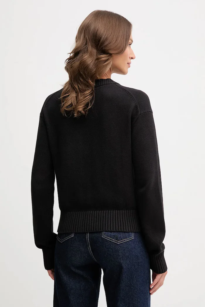 Calvin Klein Jeans Памучен пуловер в черно LV047D352G