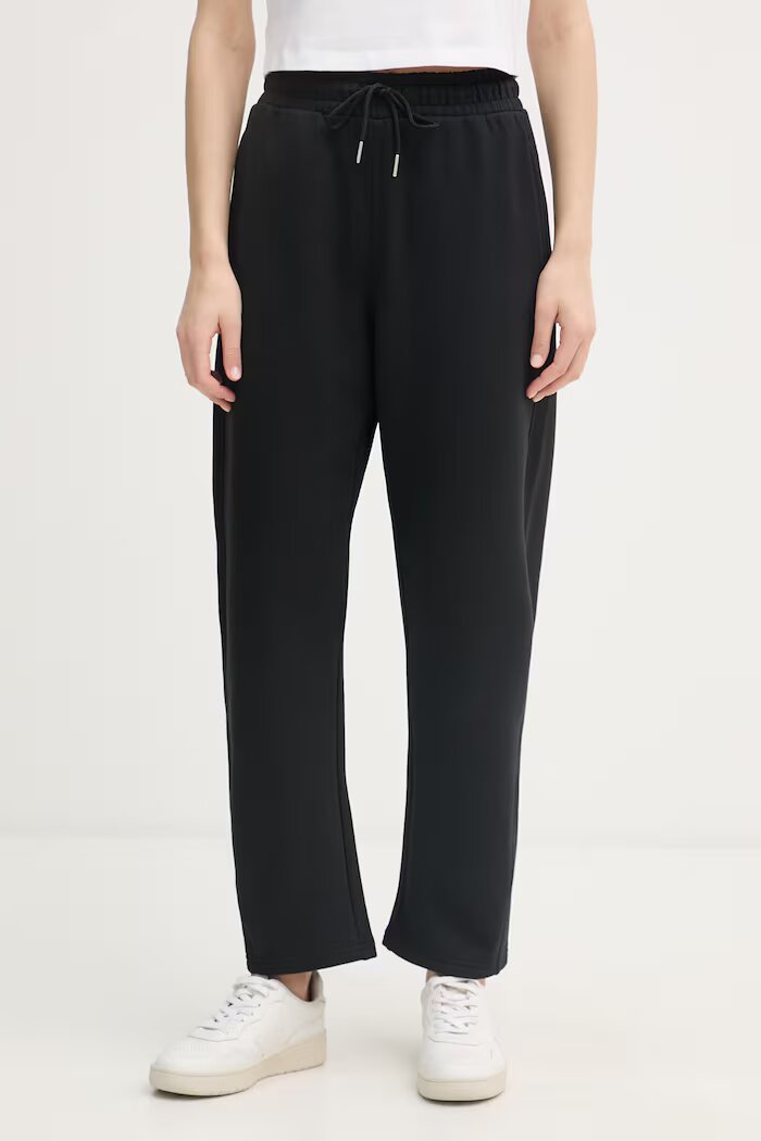 Calvin Klein Jeans спортен панталон дамски памучен черен LV047F210G