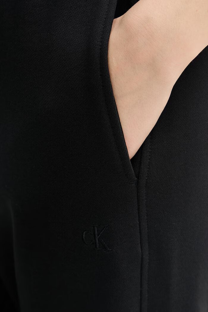 Calvin Klein Jeans спортен панталон дамски памучен черен LV047F210G