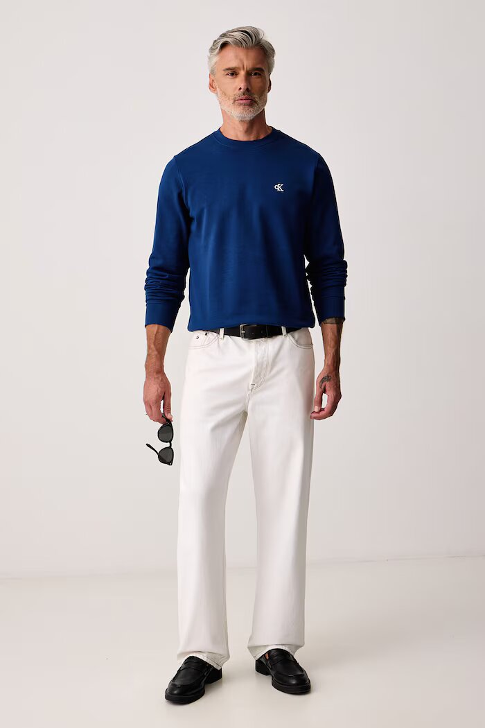 Calvin Klein Jeans суичър мъжки от памук тъмносин LV04RG275G