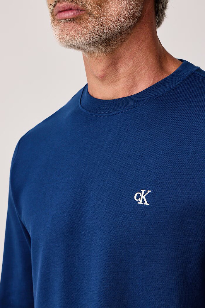 Calvin Klein Jeans суичър мъжки от памук тъмносин LV04RG275G