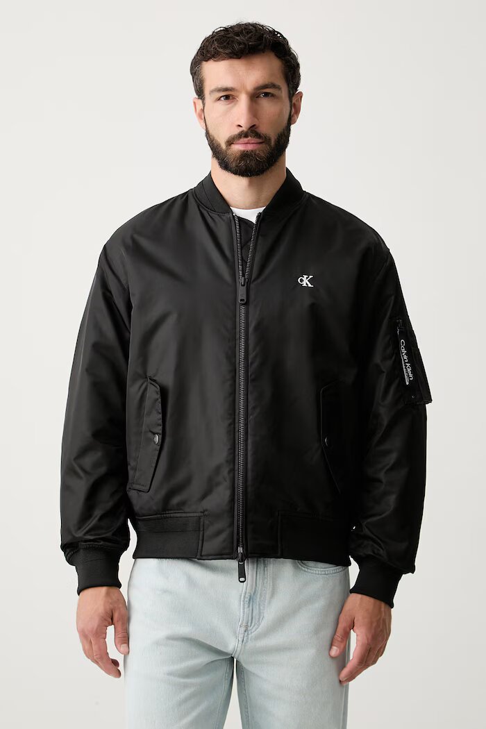 Calvin Klein Jeans яке бомбър мъжко черно LV04RG505G