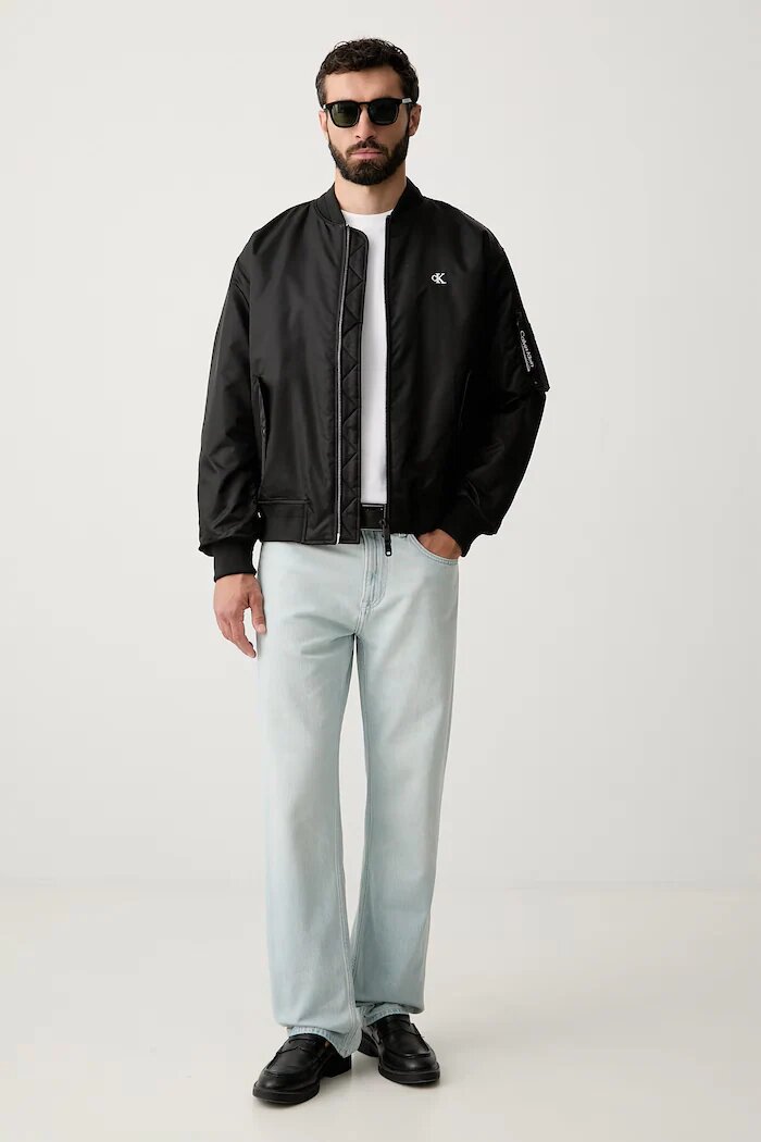 Calvin Klein Jeans яке бомбър мъжко черно LV04RG505G