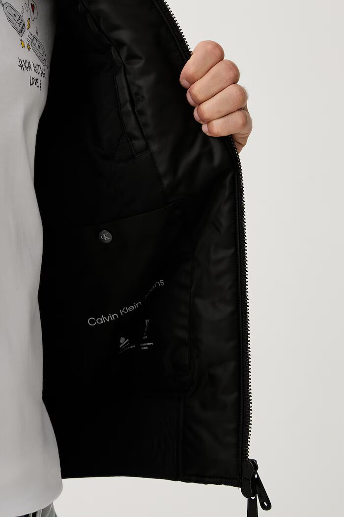 Calvin Klein Jeans яке бомбър мъжко черно LV04RG505G
