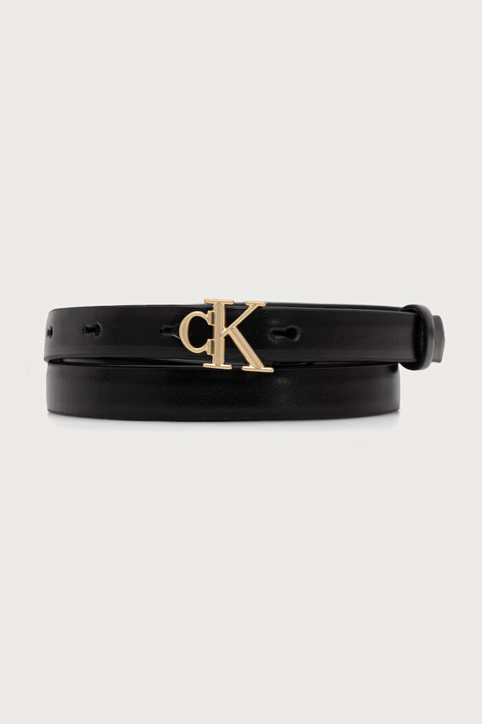 Calvin Klein колан дамски от кожа черен LV04F7085G
