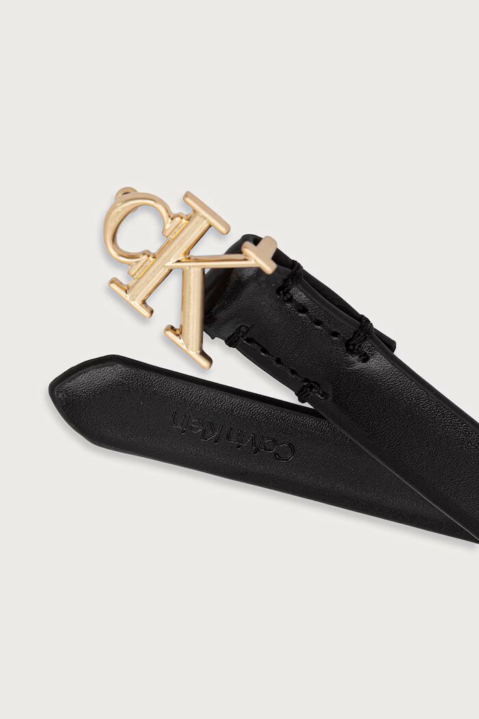 Calvin Klein колан дамски от кожа черен LV04F7085G