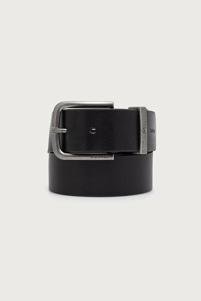 Calvin Klein колан мъжки от кожа черен LV04D7128G