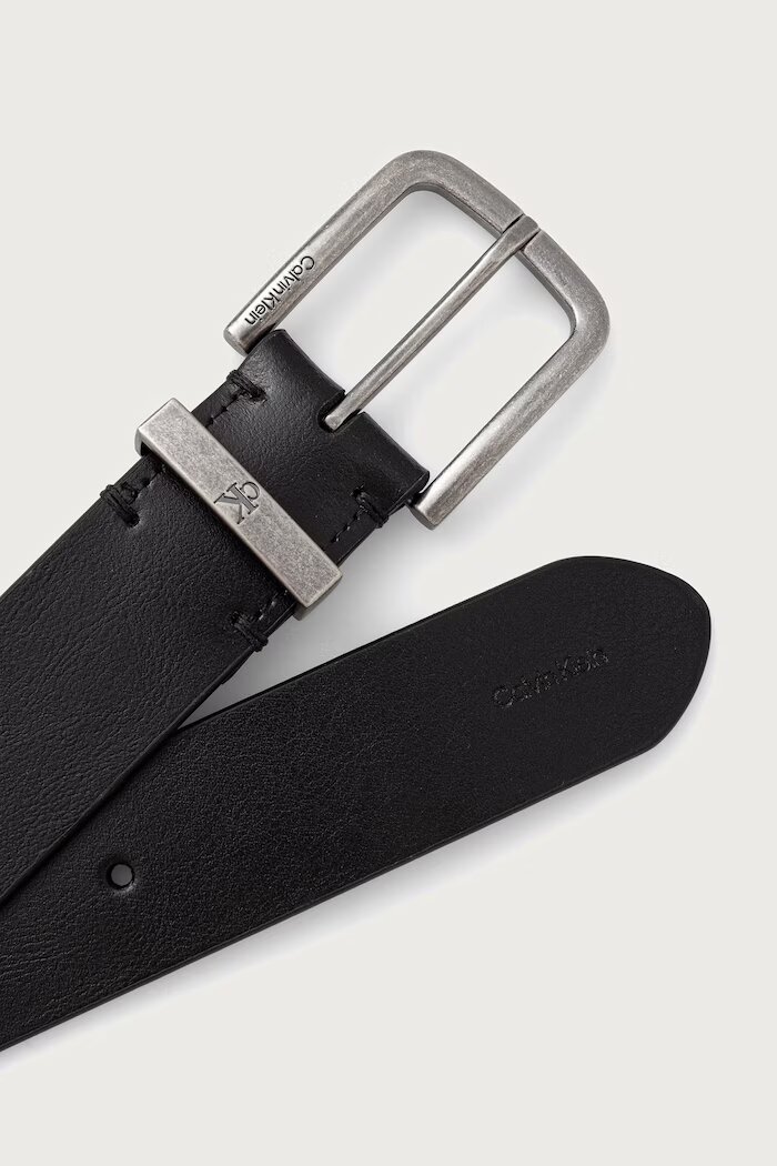 Calvin Klein колан мъжки от кожа черен LV04D7128G