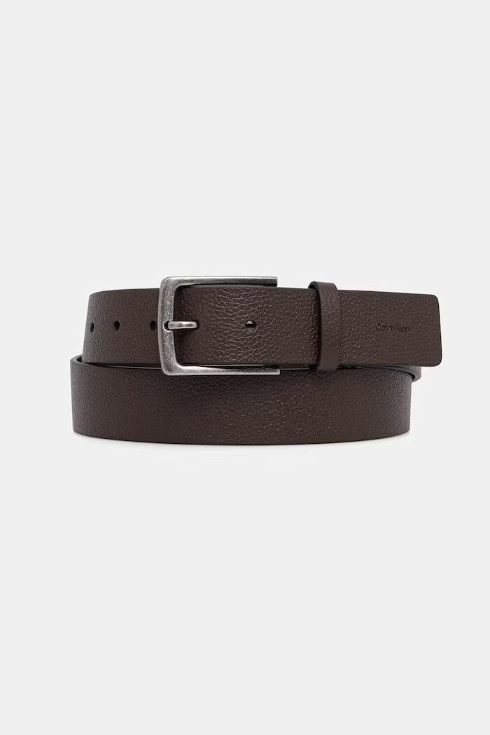 Calvin Klein колан мъжки от кожа кафяв LV04D7095G