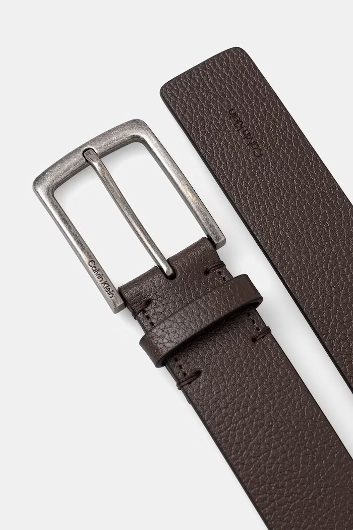 Calvin Klein колан мъжки от кожа кафяв LV04D7095G