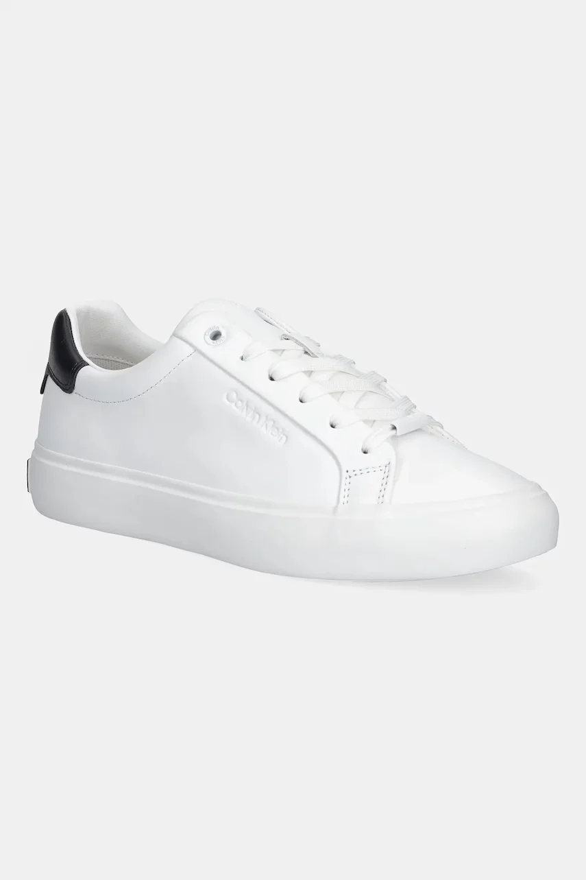 Calvin Klein Кожени маратонки LACE-UP SNEAKER LTH CK