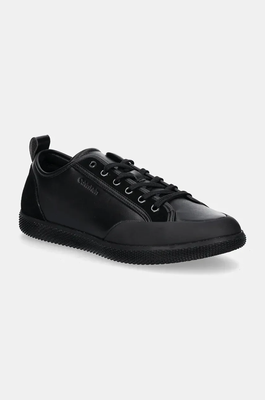 Calvin Klein Кожени маратонки LOW TOP LACE UP