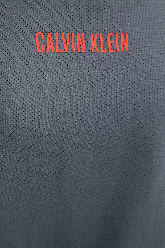 Calvin Klein Performance Суичър мъжки в сиво с качулка с принт LVGMF5W308
