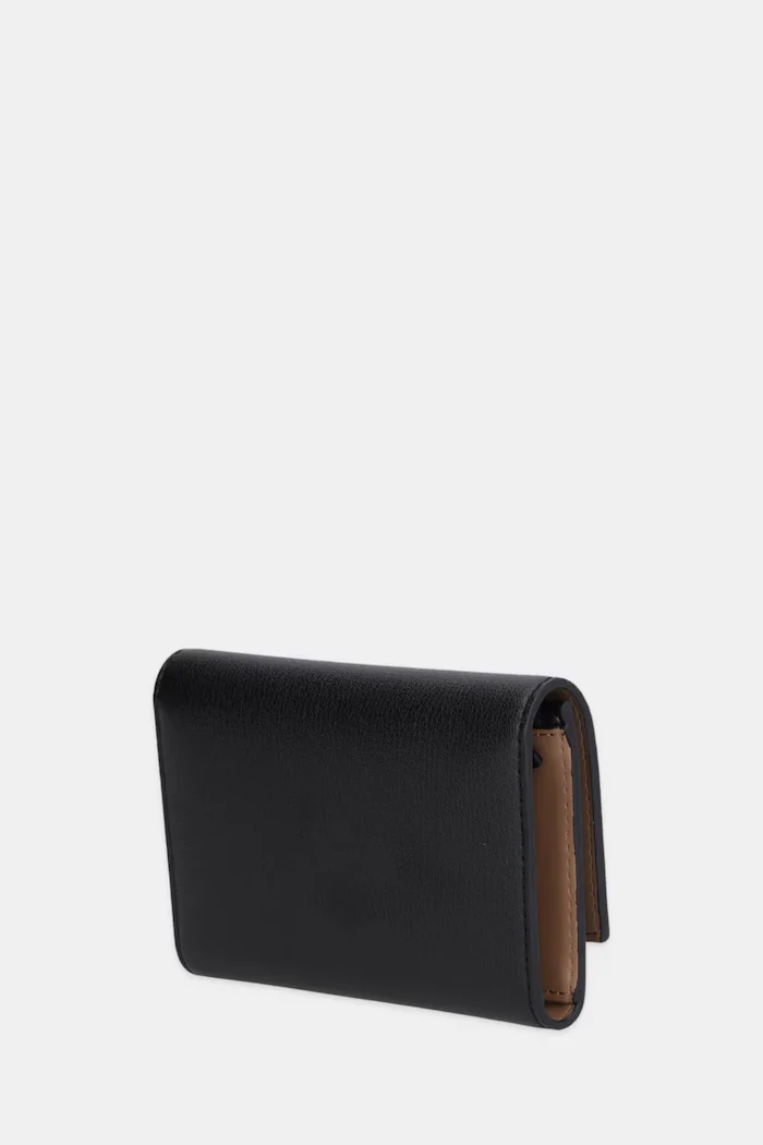 Calvin Klein портфейл дамски от имитация на кожа черен LV04F1117G
