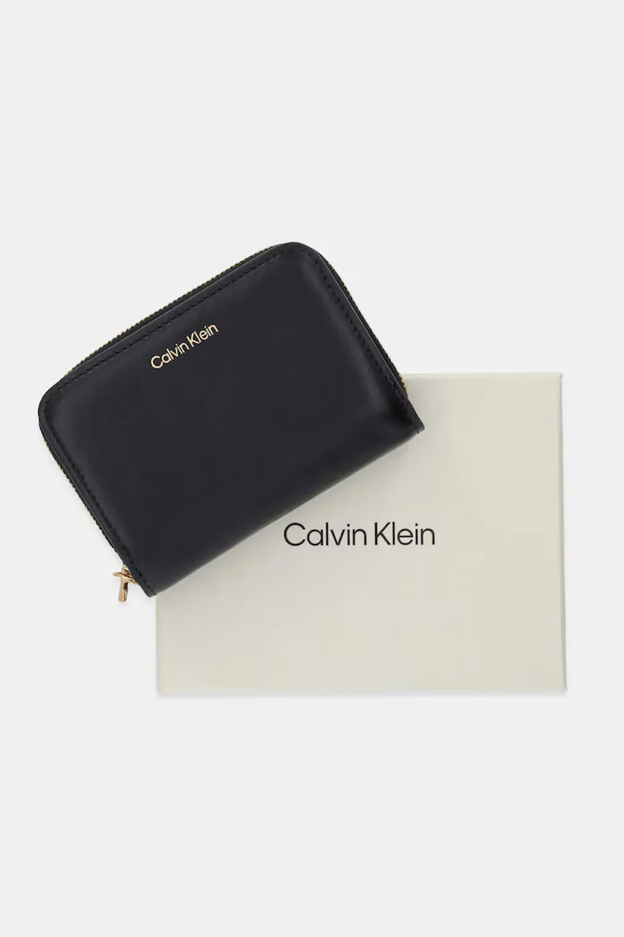 Calvin Klein портфейл дамски от кожа черен LV04F1075G