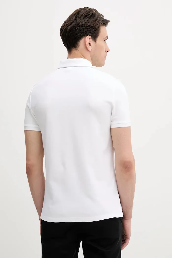 Calvin Klein тениска с яка мъжка от памук бяла LV04LC239G