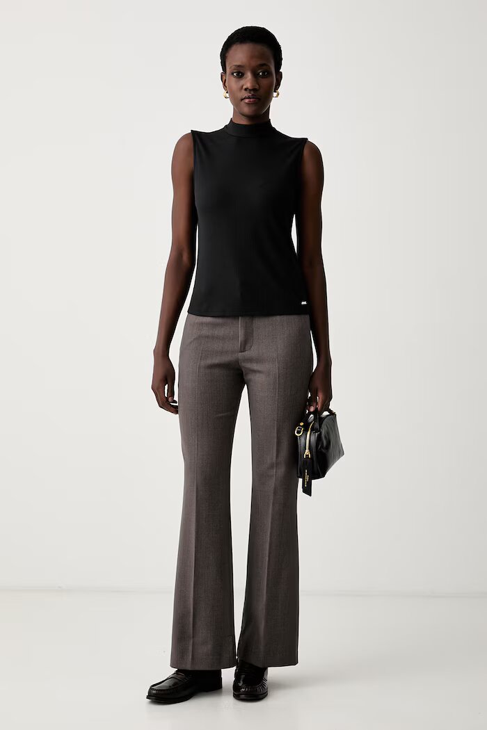 Calvin Klein топ дамски с модал черен LV044H210G