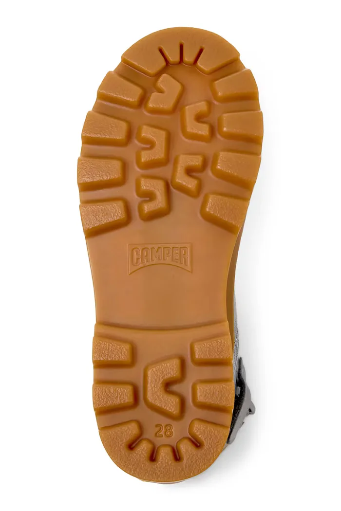 Camper обувки зимни обувки за деца от кожа Brutus Kids сребърни K900179