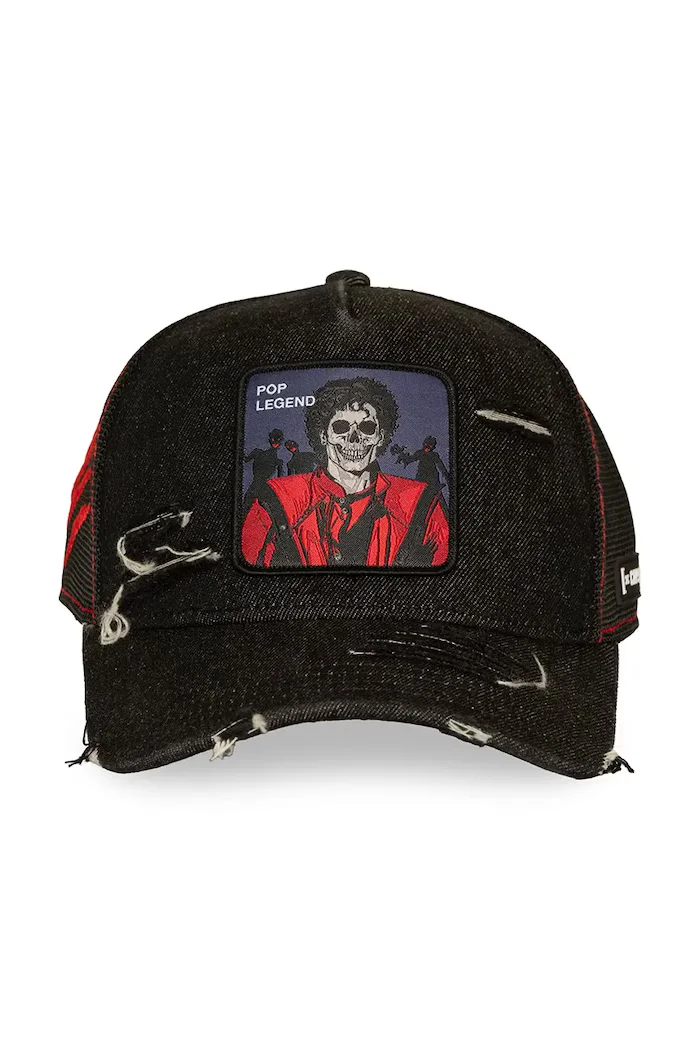 Capslab шапка trucker от памучна материя x Michael Jackson черна CL/STA1/1/PCT/POP