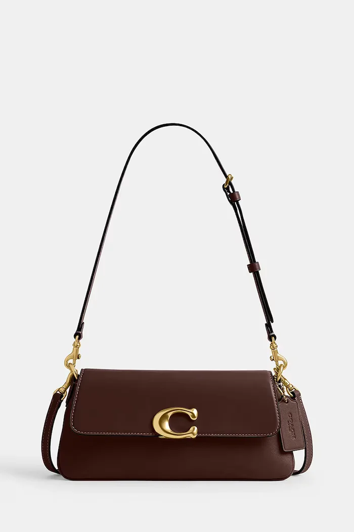Coach чанта crossbody дамска от кожа Jet кафява CAM16