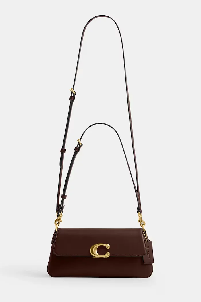 Coach чанта crossbody дамска от кожа Jet кафява CAM16