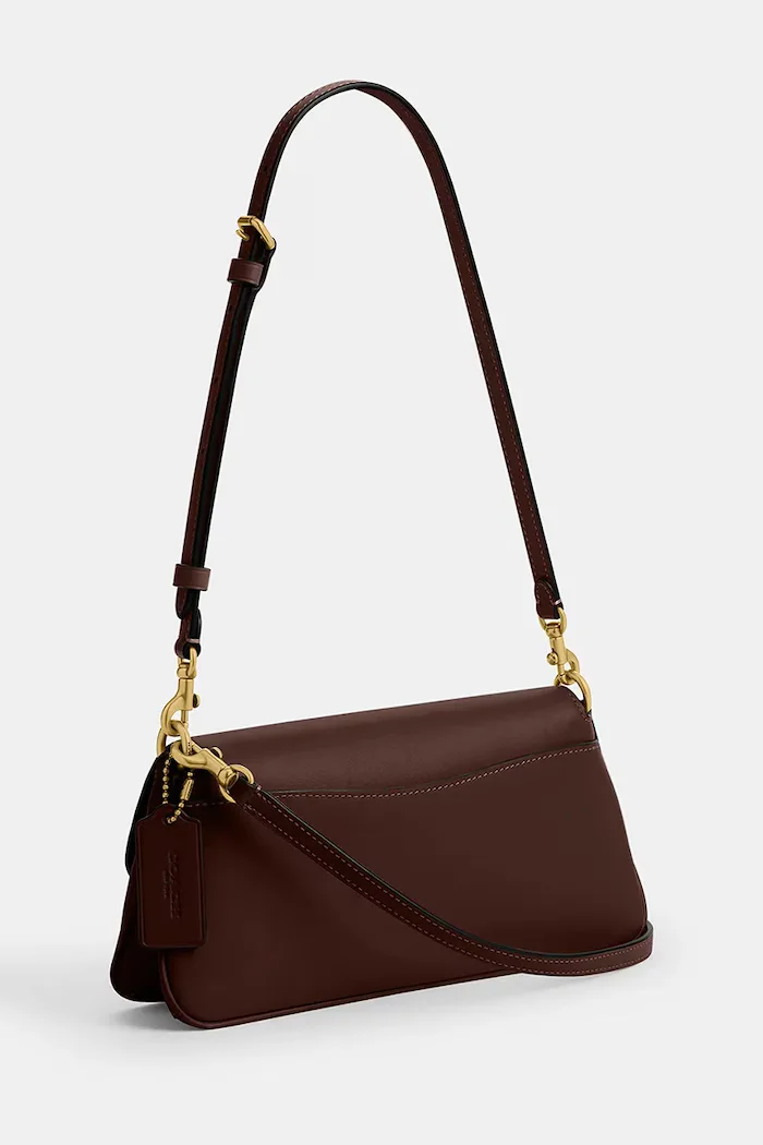 Coach чанта crossbody дамска от кожа Jet кафява CAM16