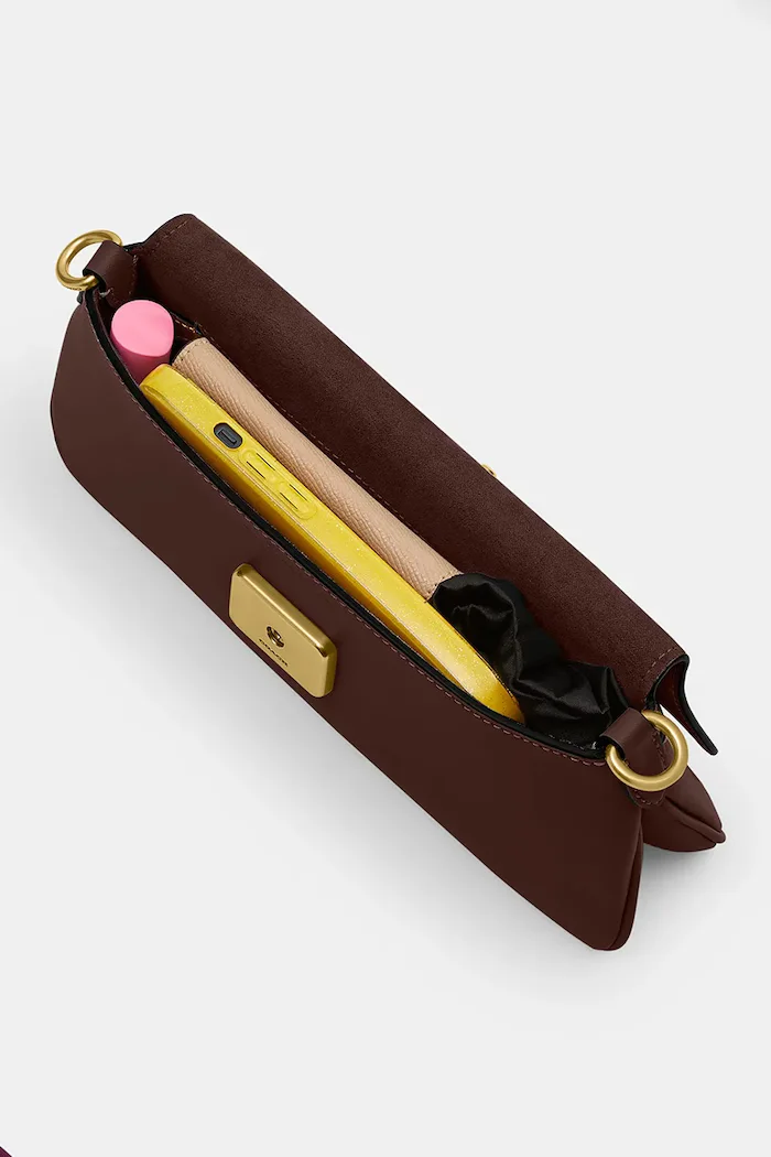 Coach чанта crossbody дамска от кожа Jet кафява CAM16
