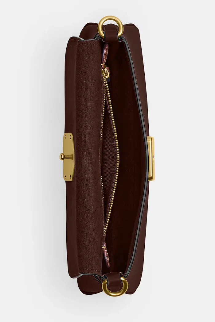 Coach чанта crossbody дамска от кожа Jet кафява CAM16