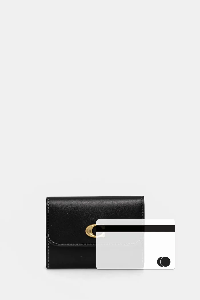Coach Кожен портфейл дамски в черно CZ111