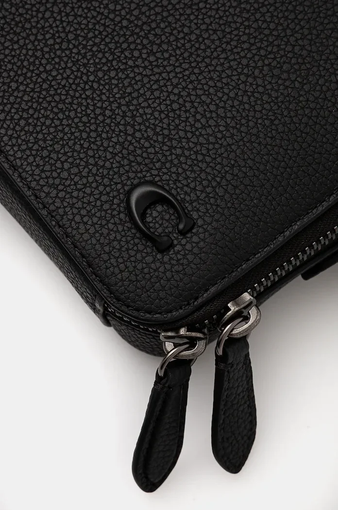 Coach Кожена чанта през рамо Charter Slim Crossbody в черно