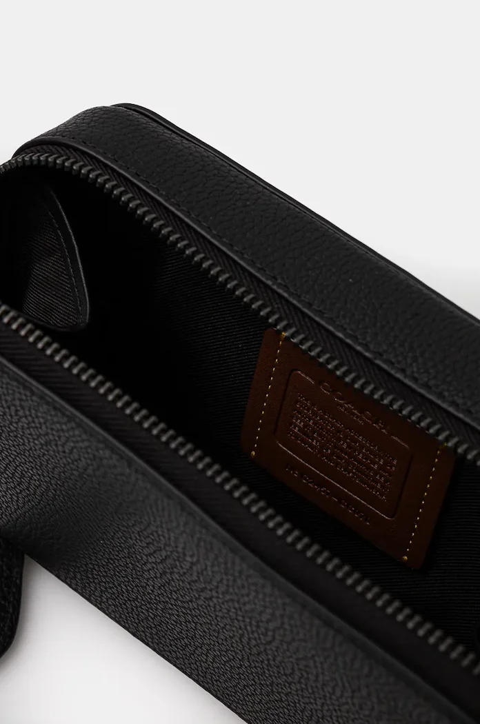 Coach Кожена чанта през рамо Charter Slim Crossbody в черно
