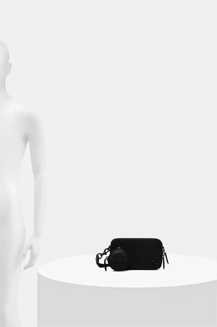 Coach Кожена чанта през рамо Charter Slim Crossbody в черно