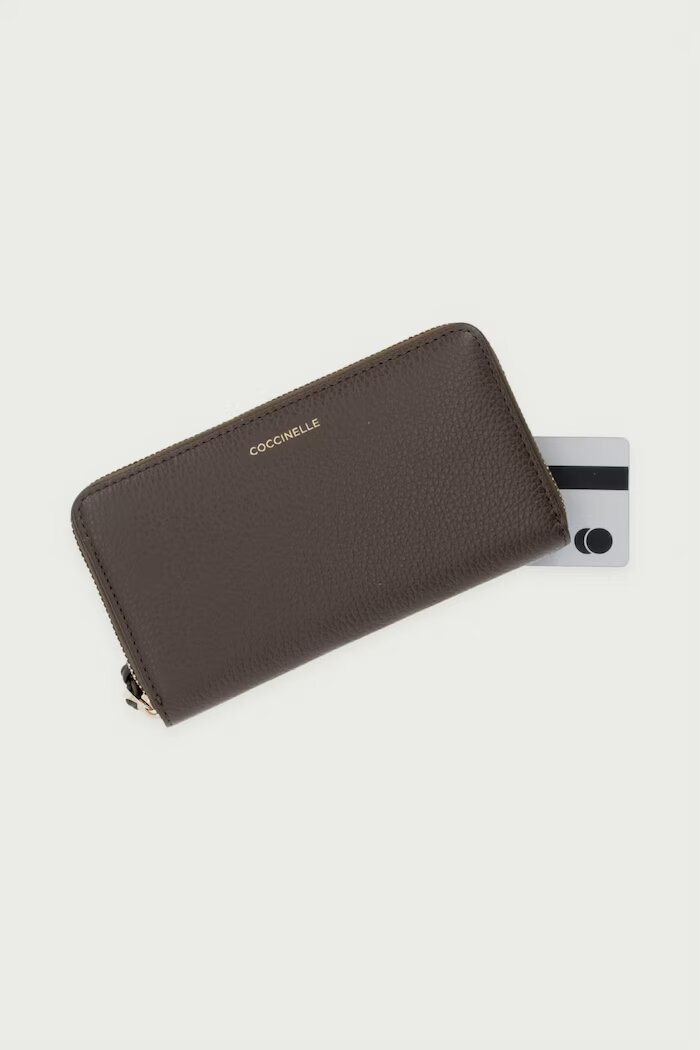 Coccinelle портфейл дамски от кожа зелен E2 VKP 11 32 01