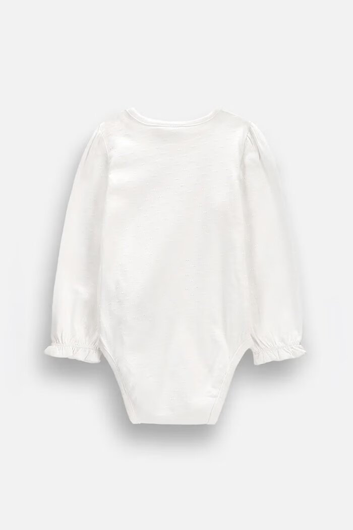 Coccodrillo боди за бебе от памук бежово FAIR FROST GIRL NEWBORN