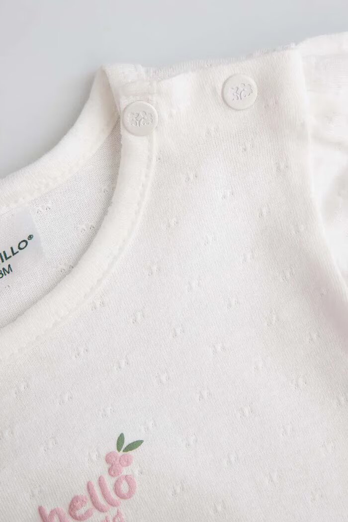 Coccodrillo боди за бебе от памук бежово FAIR FROST GIRL NEWBORN
