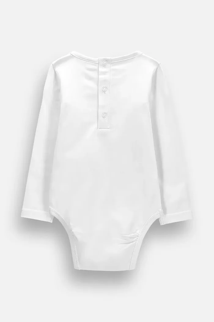 Coccodrillo боди за бебе от памук с еластан бяло MAGIC AND LOVE GIRL NEWBORN