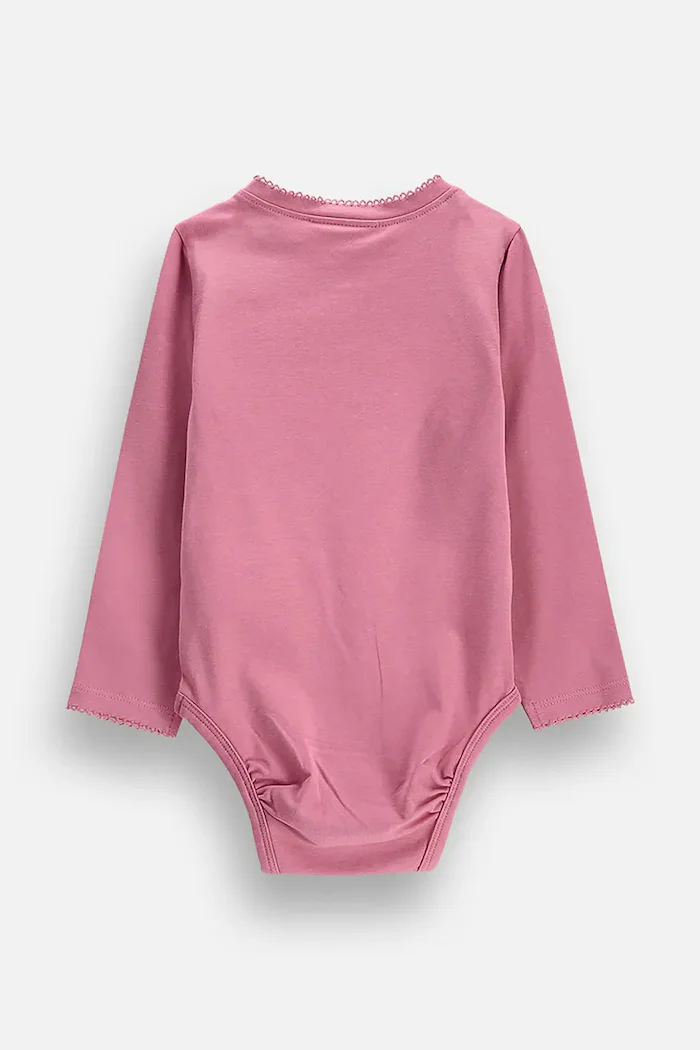 Coccodrillo боди за бебе с памук розово FAIR FROST GIRL NEWBORN