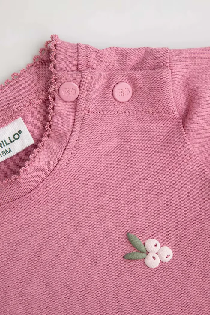 Coccodrillo боди за бебе с памук розово FAIR FROST GIRL NEWBORN