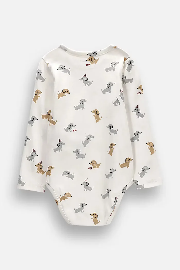 Coccodrillo боди за деца от памук бежово SMALL WONDER UNISEX NEWBORN