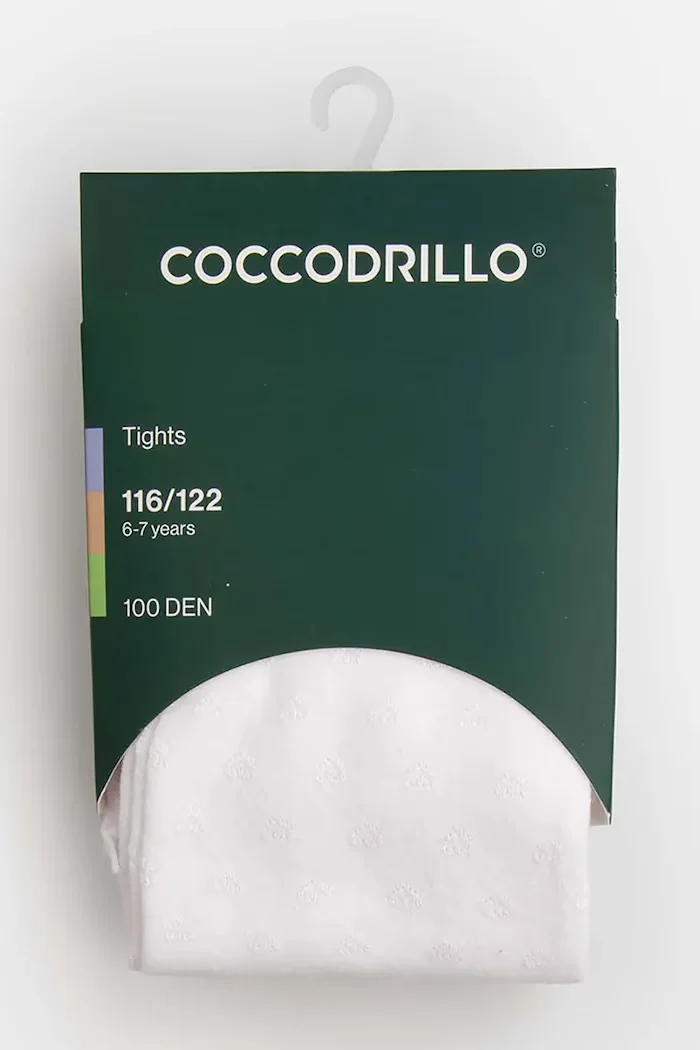 Coccodrillo чорапогащник за деца бял TIGHT VISCOSE