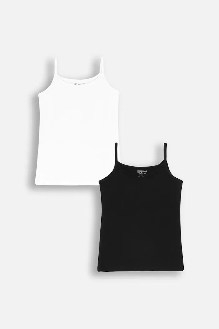 Coccodrillo Детски топ (2 броя) в бяло BASIC UNDERWEAR