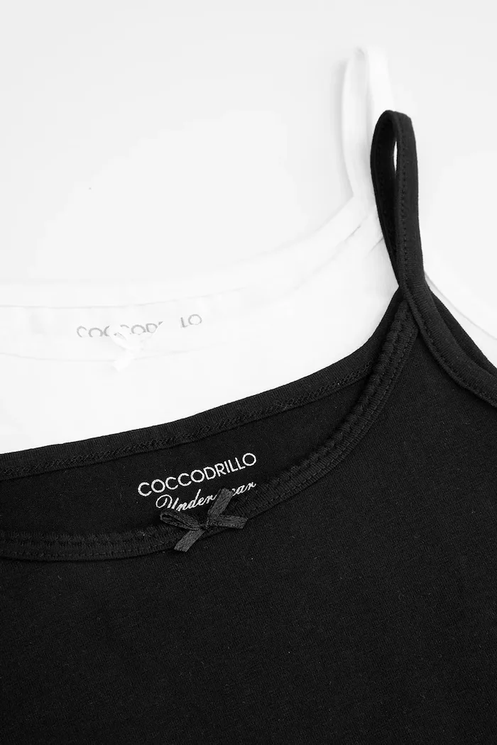Coccodrillo Детски топ (2 броя) в бяло BASIC UNDERWEAR