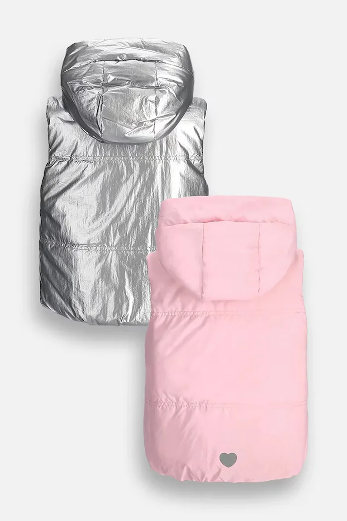 Coccodrillo пухен елек с две лица за деца розов OUTERWEAR GIRL KIDS