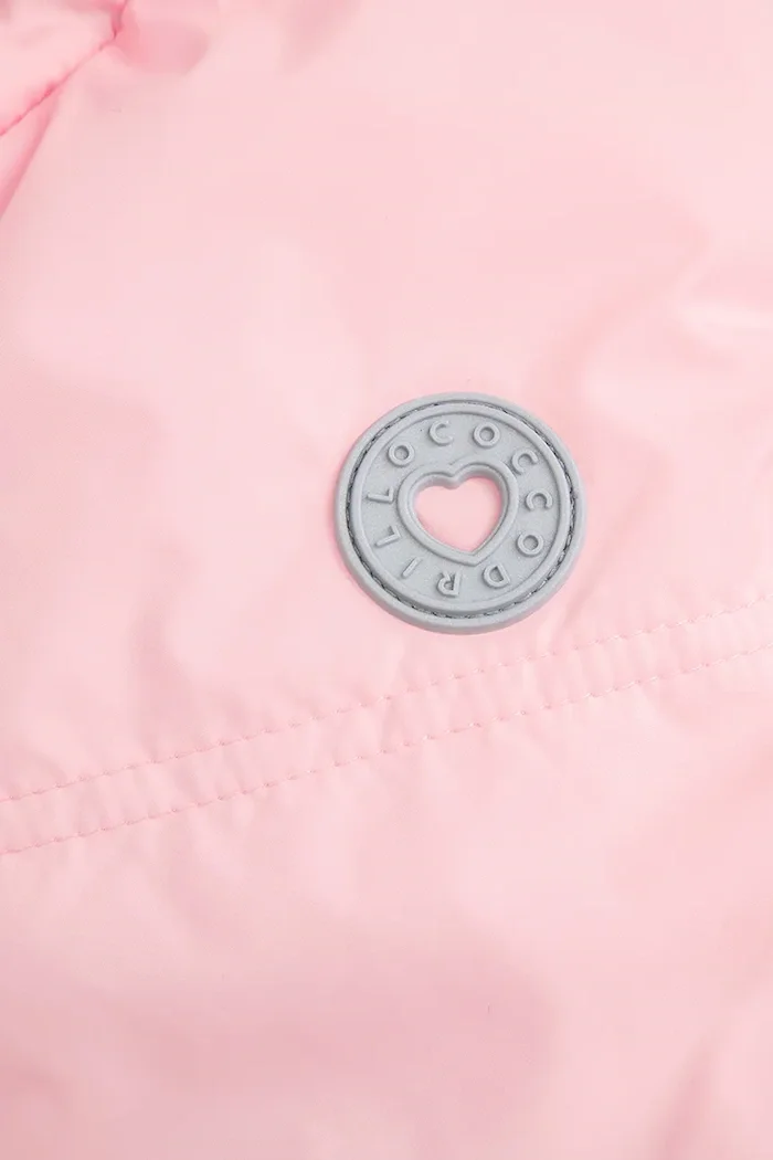 Coccodrillo пухен елек с две лица за деца розов OUTERWEAR GIRL KIDS