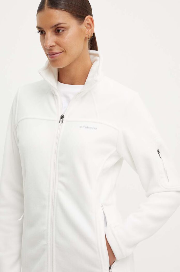 Columbia Спортен суичър Fast Trek Ii в бяло с изчистен дизайн 1465351