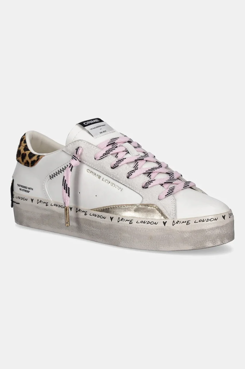 Crime London Кожени маратонки DISTRESSED