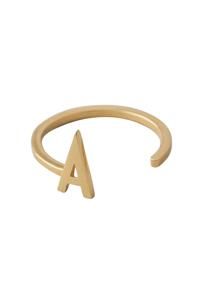 Design Letters Позлатен сребърен пръстен