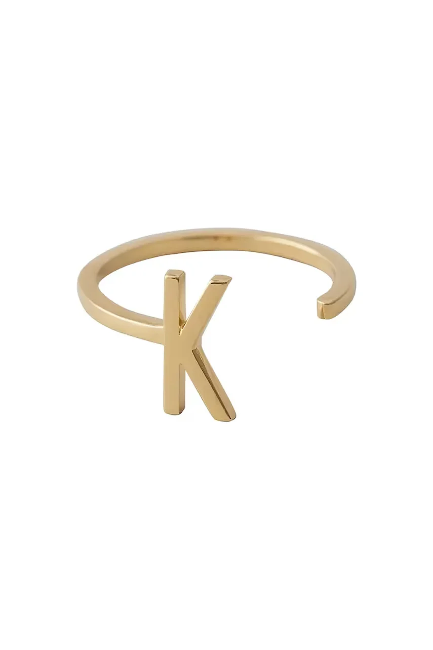 Design Letters Позлатен сребърен пръстен