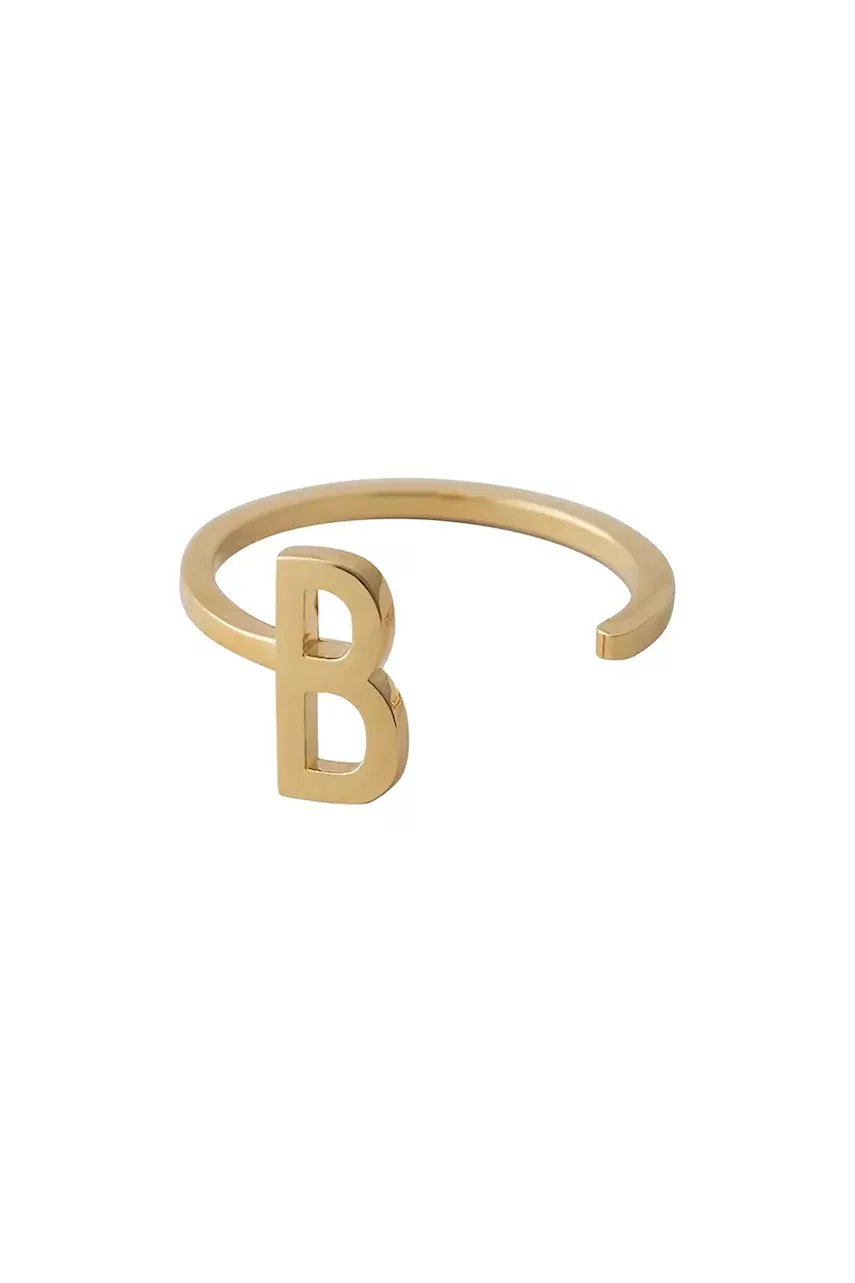 Design Letters Позлатен сребърен пръстен